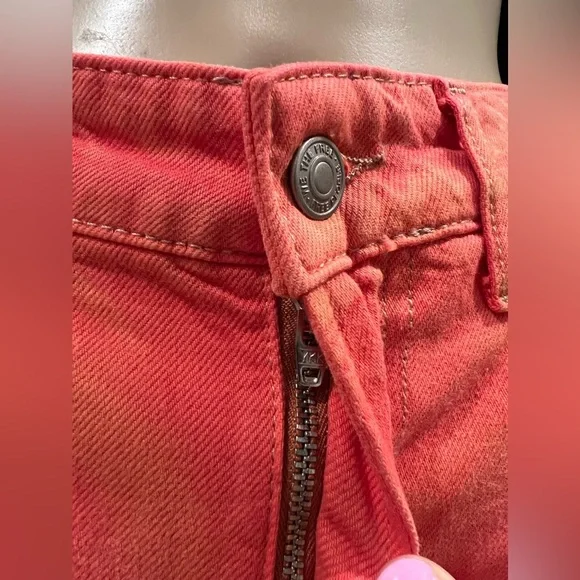 Free People We The Free Waterfalls Baggy Wide Leg Jeans Orange Size 25 - Picture 11 of 16